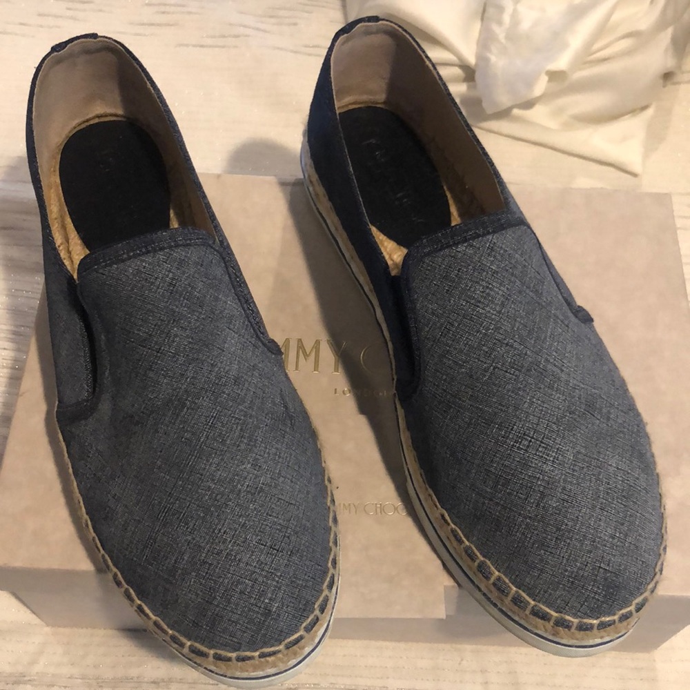 Jimmy choo denim espadrilles size 39.5